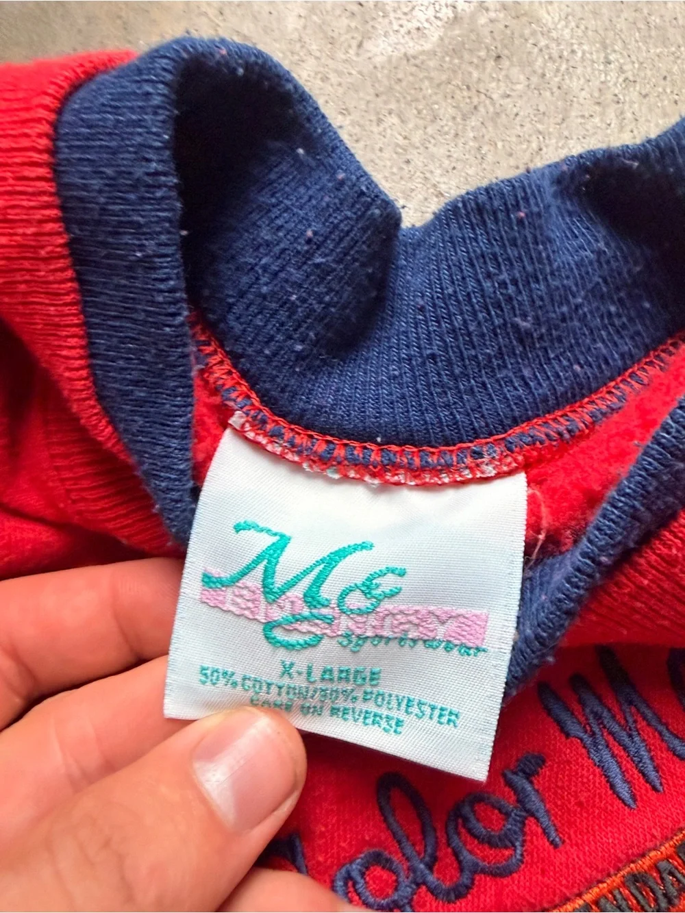 Reverse Red Embroidered 'GRANDMA' Crewneck Sweater